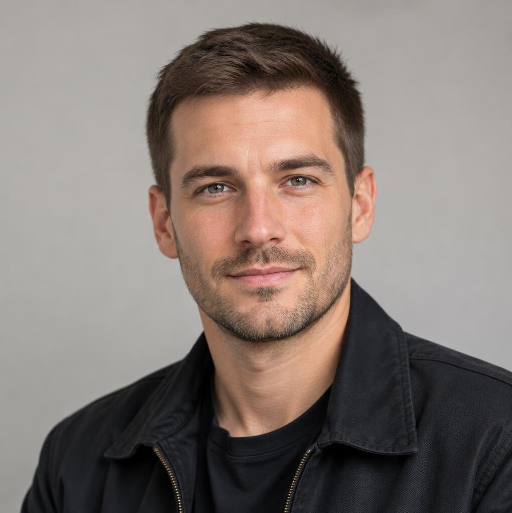 Portrait of a Croatian man in his early thirties, photo editor